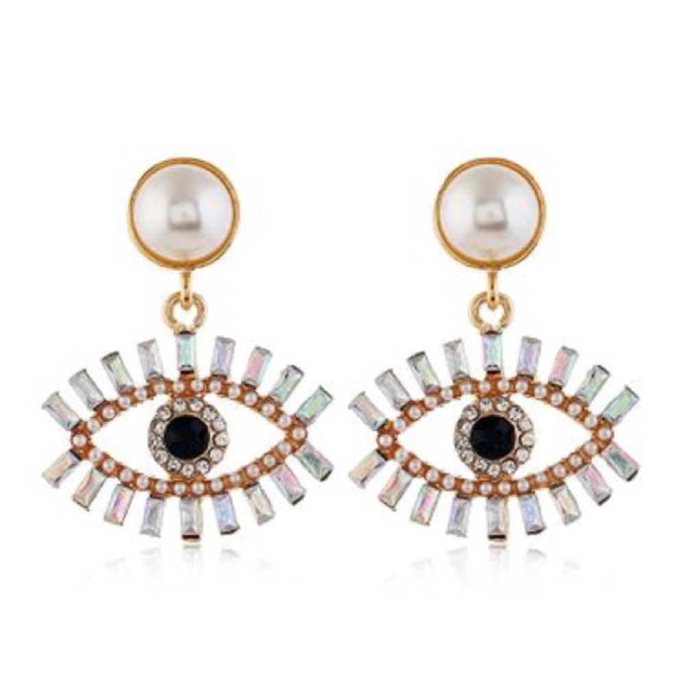 Evil eye earrings